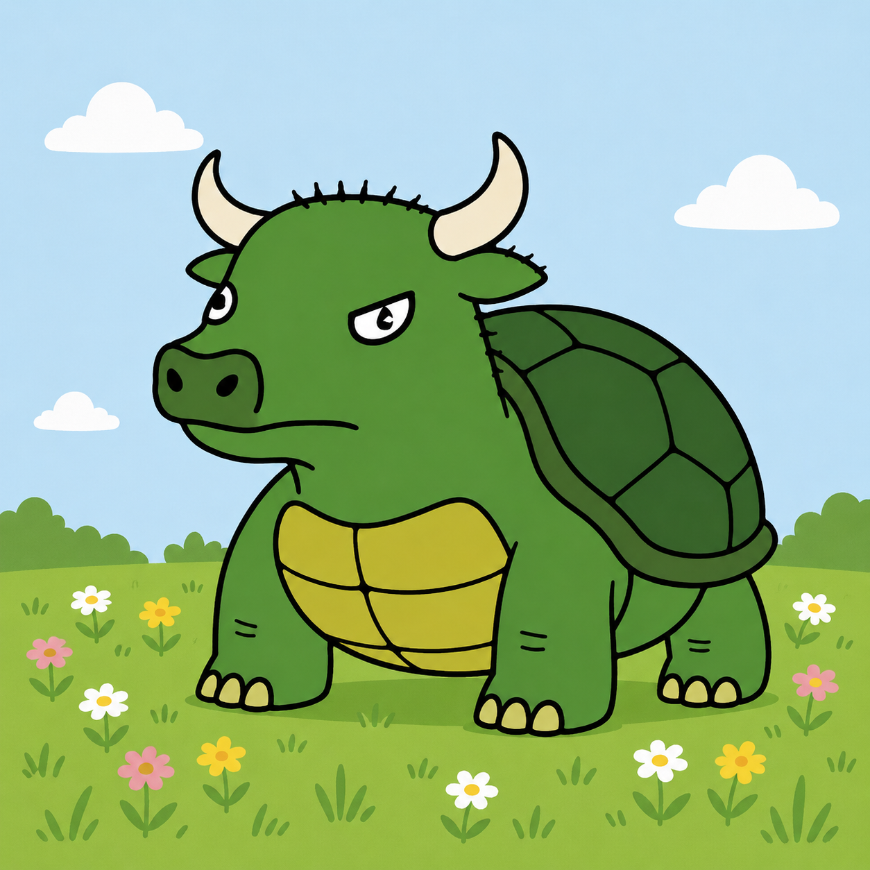 $JTurtle in the meadow scene